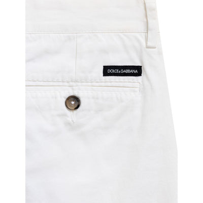Dolce & Gabbana Weiße Baumwoll-Bermudas
