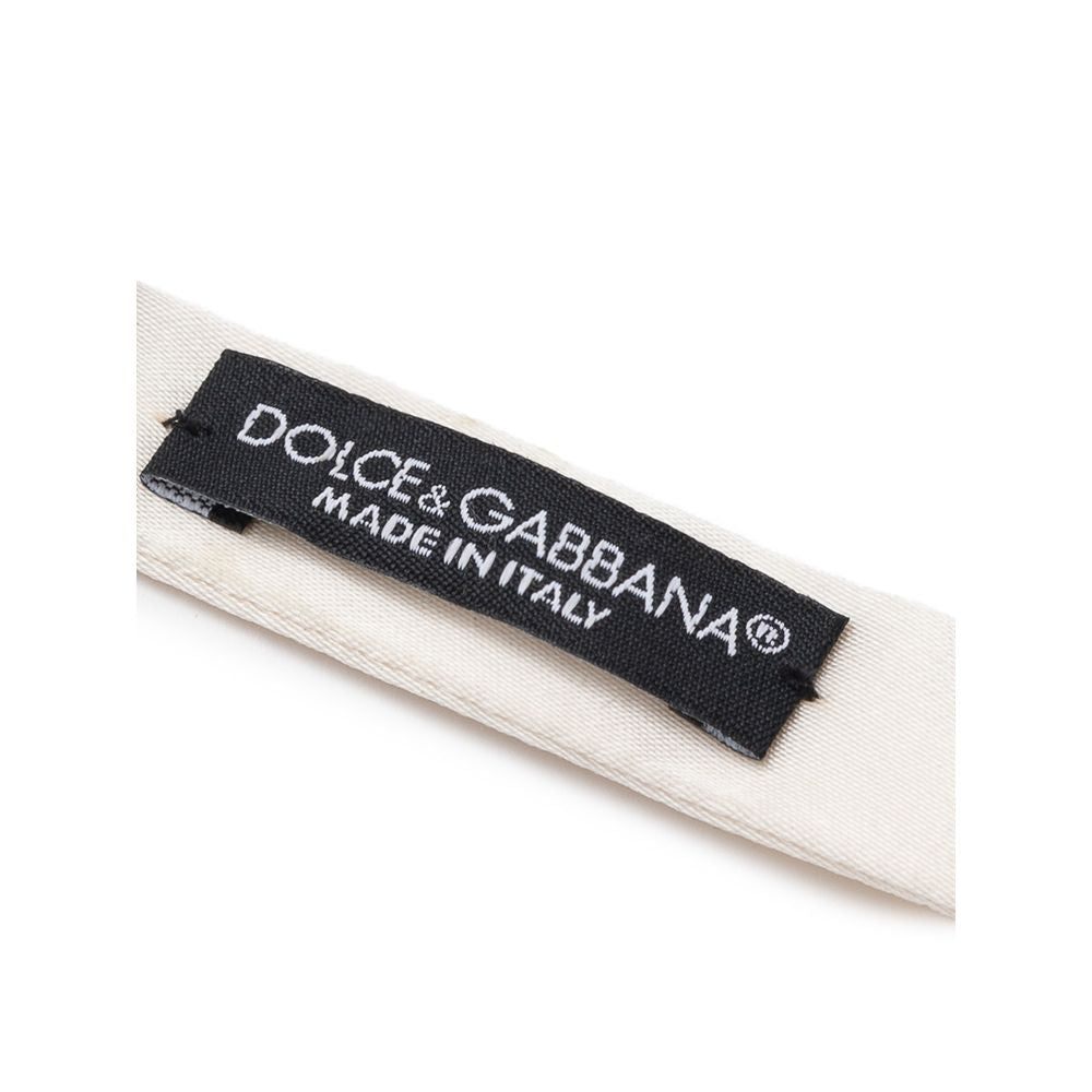 Dolce & Gabbana Weiße Seidenschleife