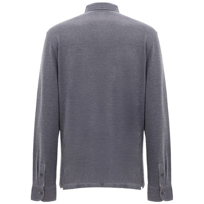 Corneliani Blaues Baumwoll-Poloshirt