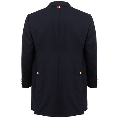 Thom Browne Elegante Wolljacke in Signature Blue