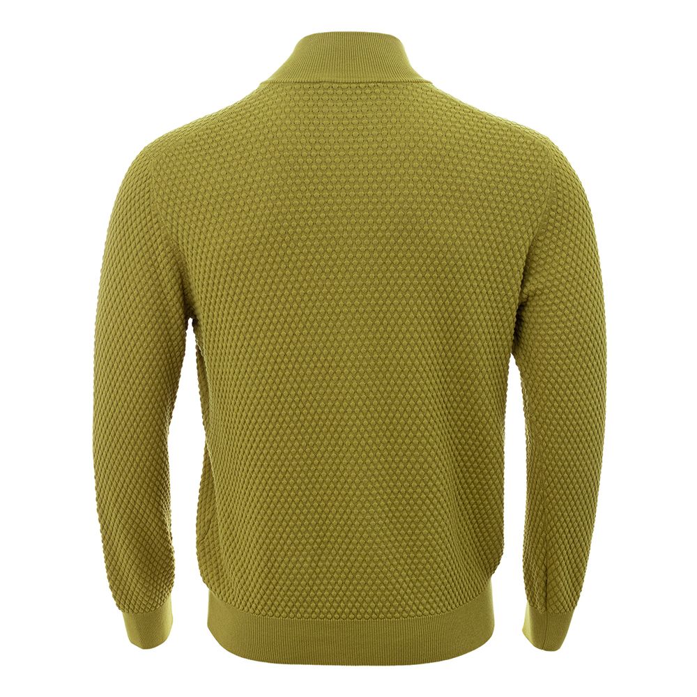 Gran Sasso Elegante gelbe Baumwollstrickjacke für Männer