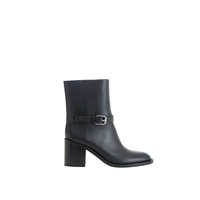 Burberry Schwarzer Lederstiefel