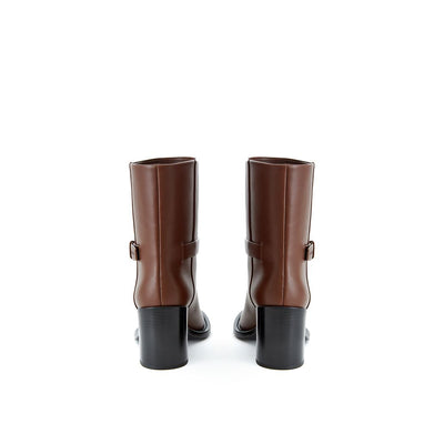 Burberry Brauner Lederstiefel