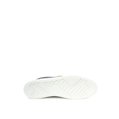 Roberto Cavalli Blaue Leder Sneaker
