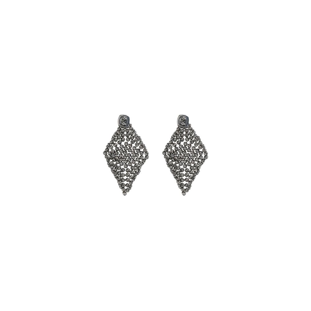 Brunello Cucinelli Facettierte Silber-Ohrringe