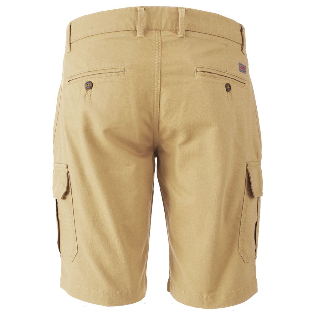 Yes Zee Beigefarbene Baumwollshorts
