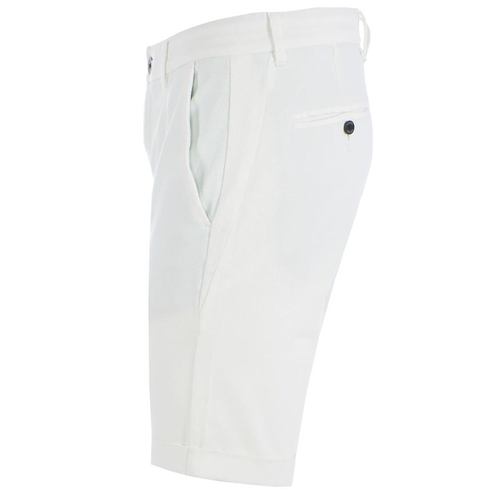 Yes Zee Weiße Baumwollshorts