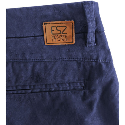 Yes Zee Blaue Baumwollshorts