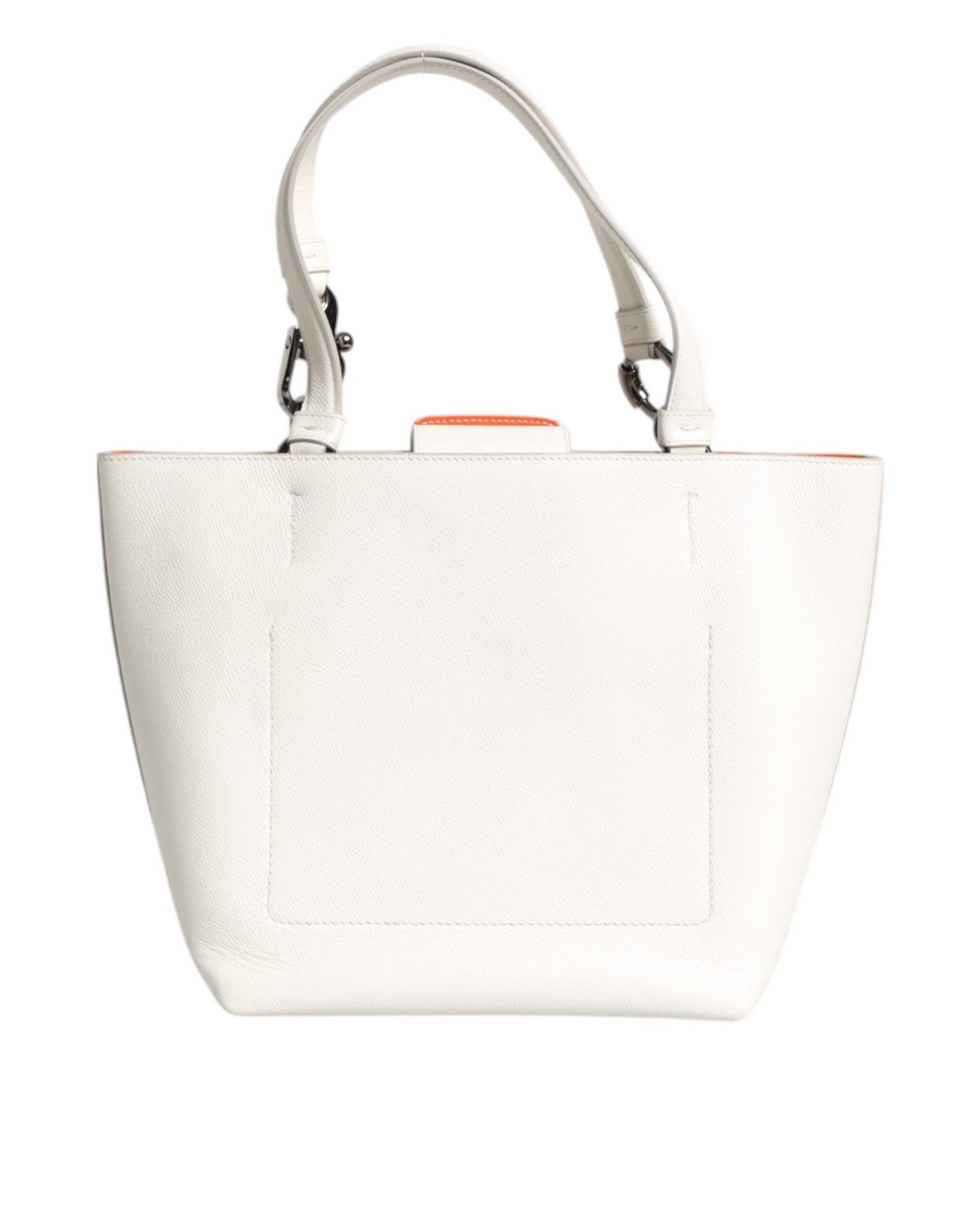 Dolce & Gabbana Weißes Leder #DG BEATRICE Top Handle Tote Bag