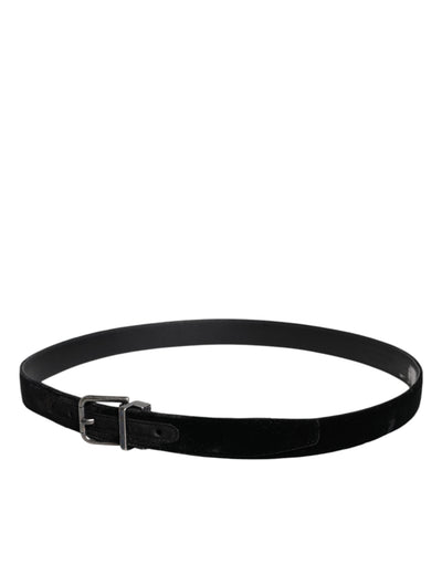 Dolce & Gabbana Schwarzer Leder Metallschnalle Klassischer Gürtel