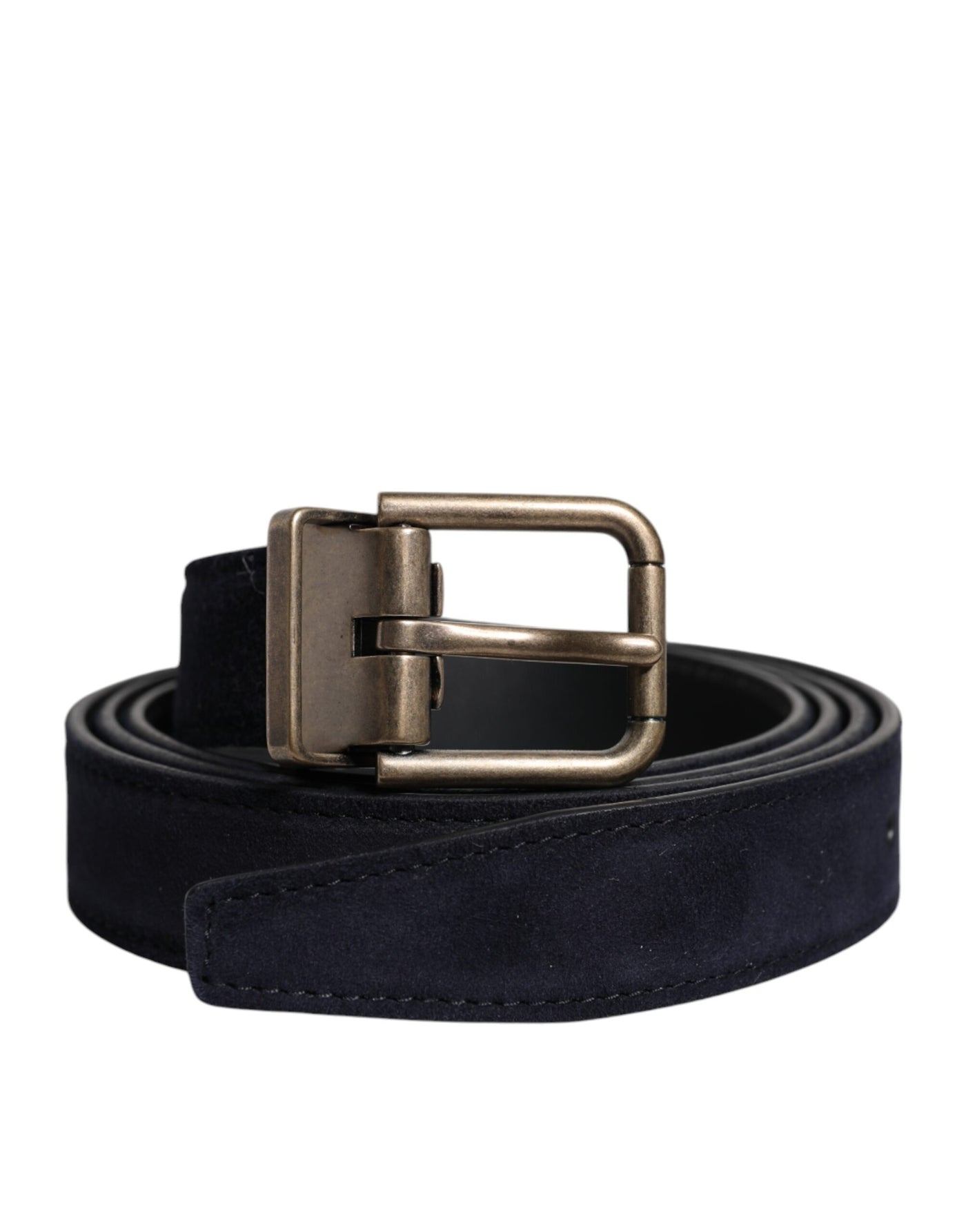 Dolce & Gabbana Klassischer Gürtel aus schwarzem Ziegenleder mit Metallschnalle