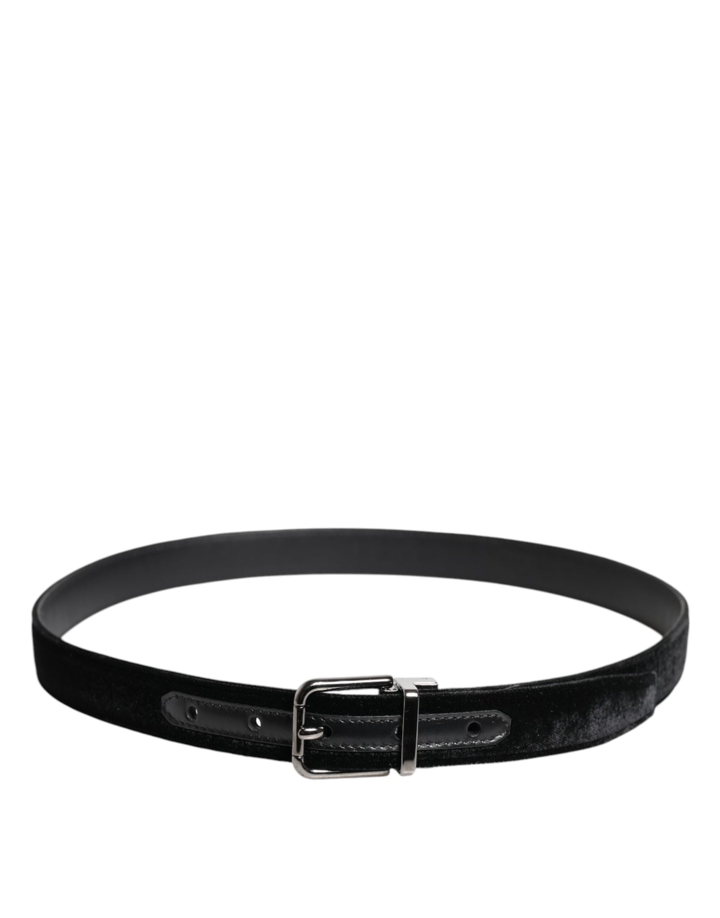 Dolce & Gabbana Schwarzer Leder Metallschnalle Klassischer Gürtel