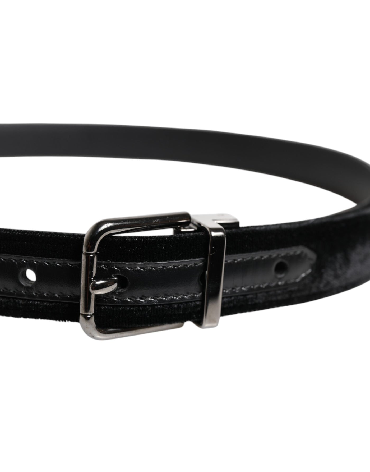 Dolce & Gabbana Schwarzer Leder Metallschnalle Klassischer Gürtel