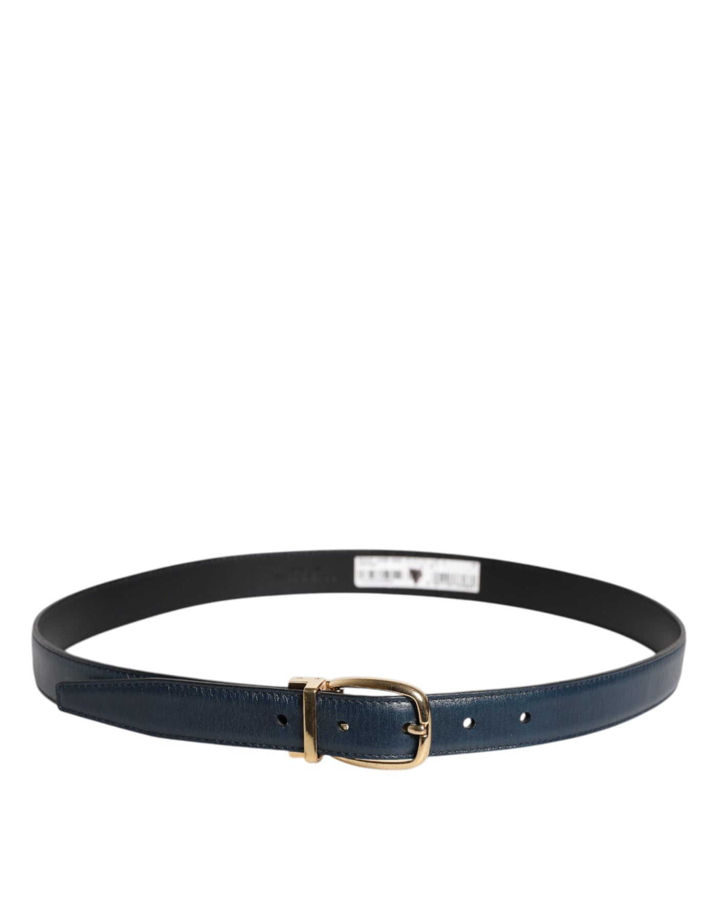 Dolce & Gabbana Blauer Leder Metallschnalle Klassischer Gürtel
