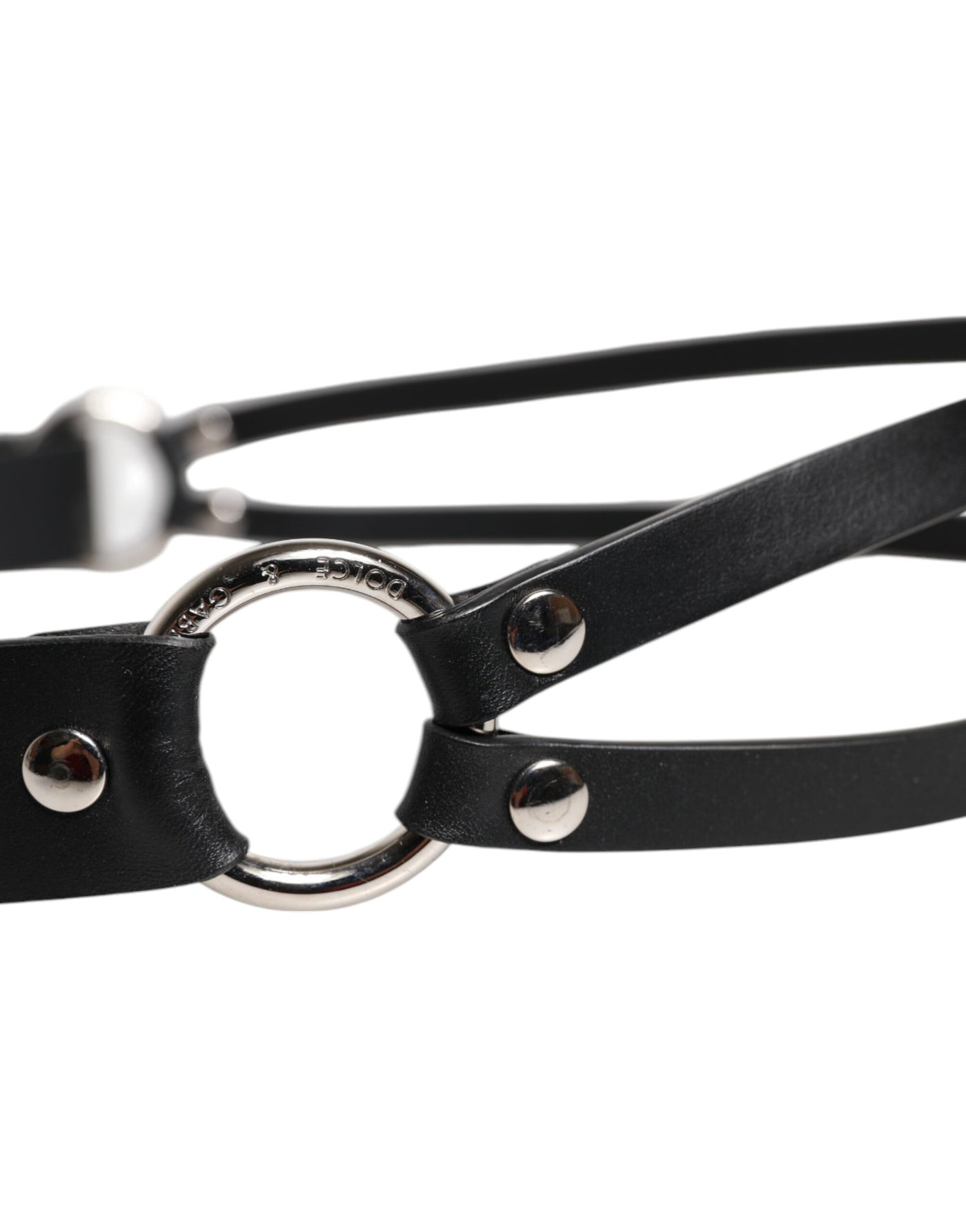 Dolce & Gabbana Schwarzer Leder-Gürtel mit klassischer Metall-Logo-Schnalle