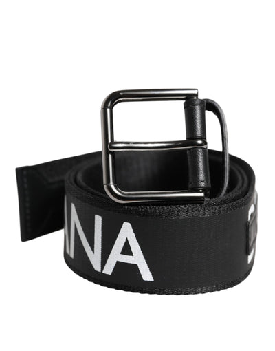 Dolce & Gabbana Schwarzer Leder-Gürtel mit klassischer Metall-Logo-Schnalle