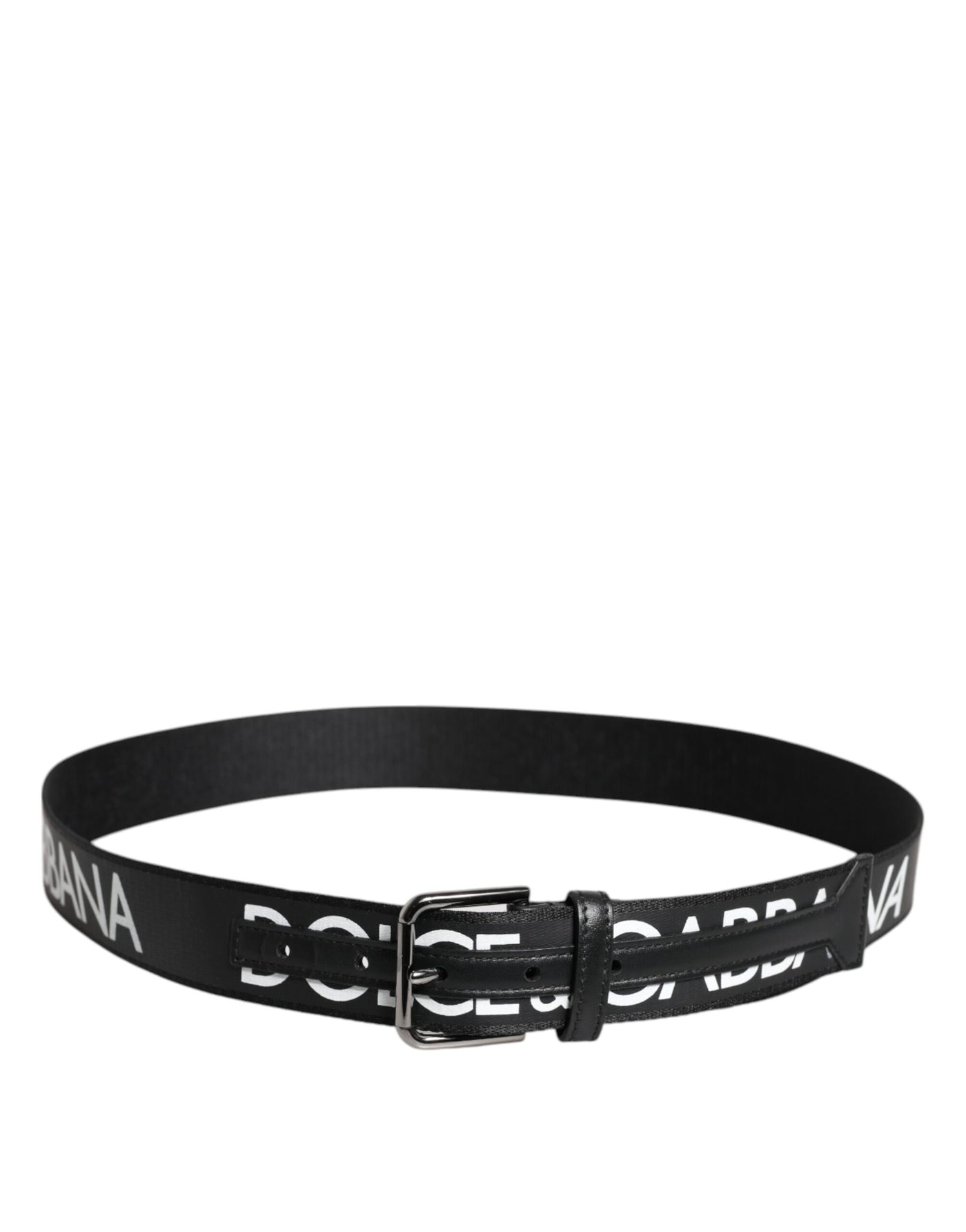 Dolce & Gabbana Schwarzer Leder-Gürtel mit klassischer Metall-Logo-Schnalle