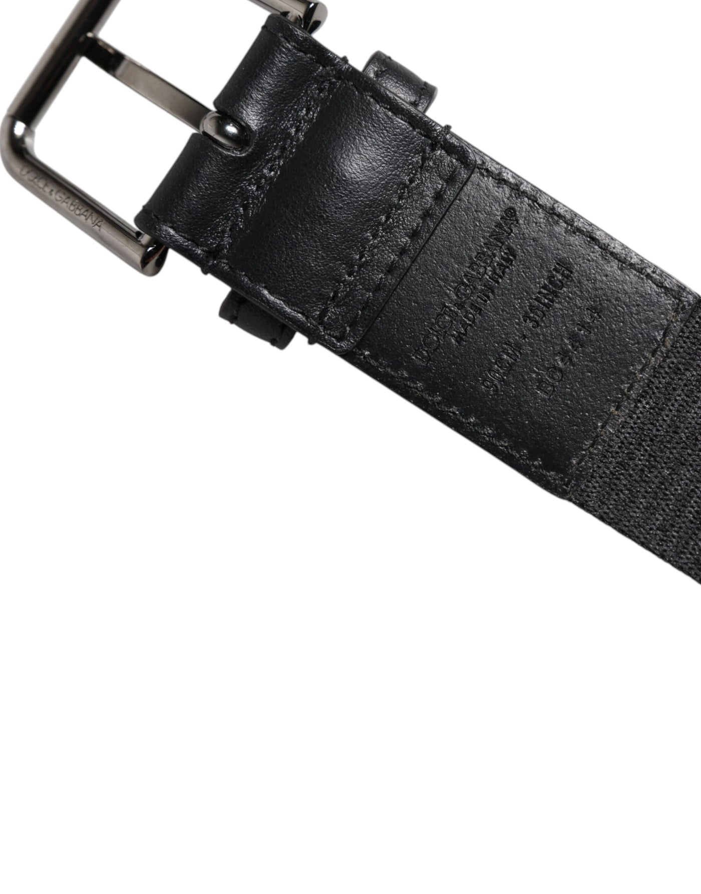Dolce & Gabbana Schwarzer Leder-Gürtel mit klassischer Metall-Logo-Schnalle