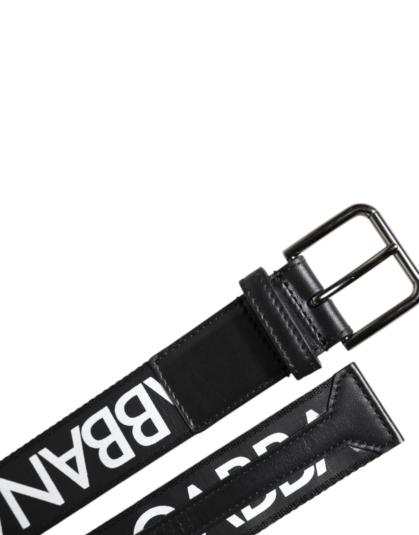 Dolce & Gabbana Schwarzer Leder-Gürtel mit klassischer Metall-Logo-Schnalle