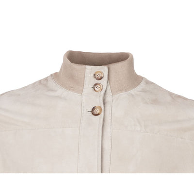 Emilio Romanelli Beige Kalbsleder Herren Jacke