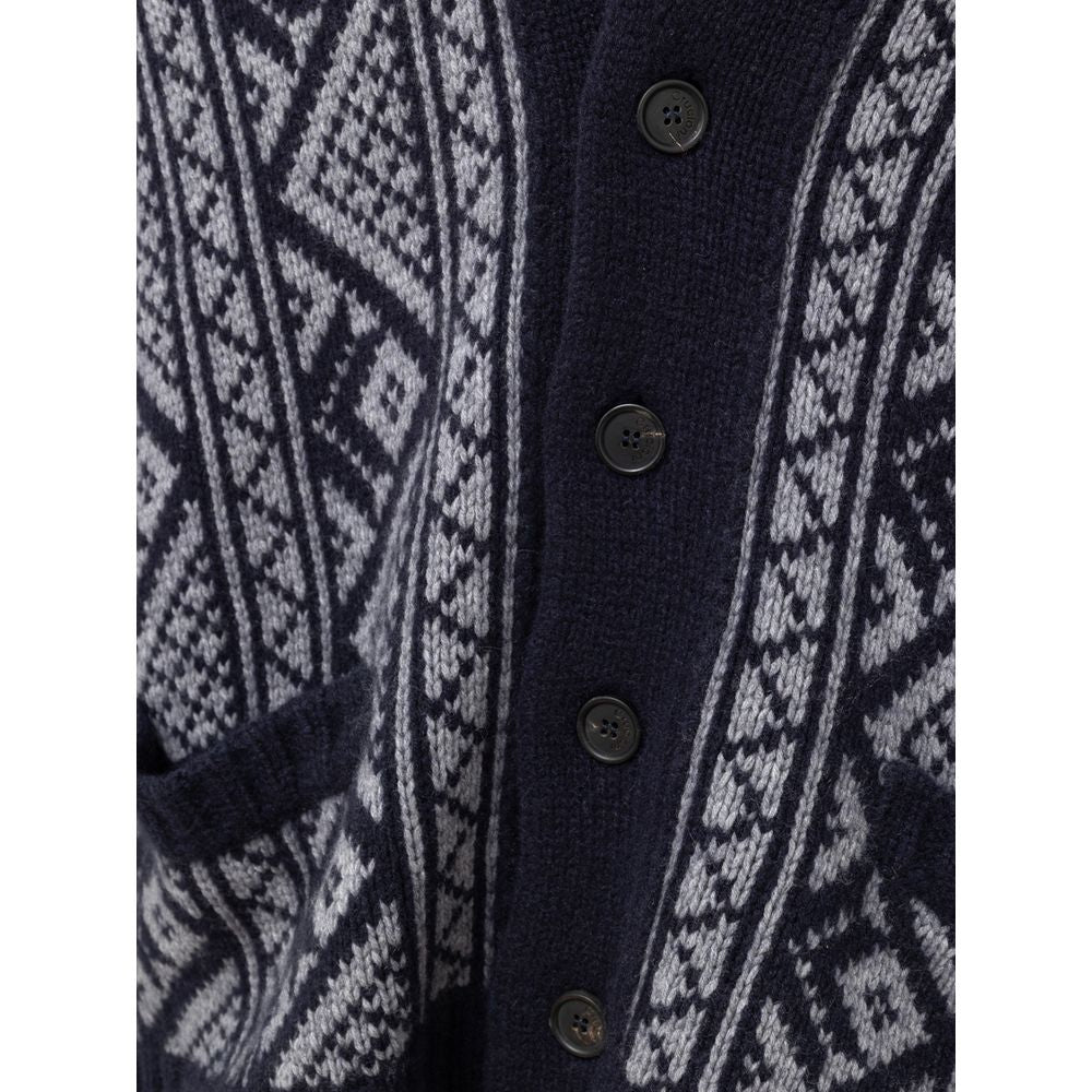 Cruciani Bicolor Kaschmir-Strickjacke