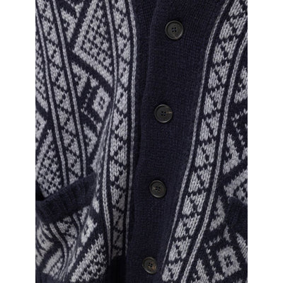Cruciani Bicolor Kaschmir-Strickjacke