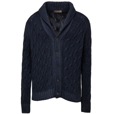 Cruciani Blaue Kaschmir-Strickjacke