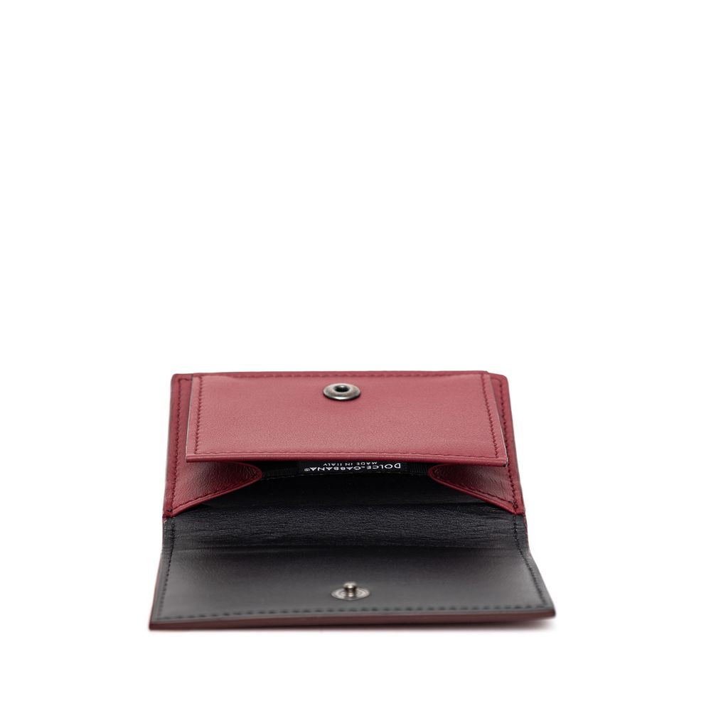Dolce & Gabbana Brieftasche aus rotem Kalbsleder