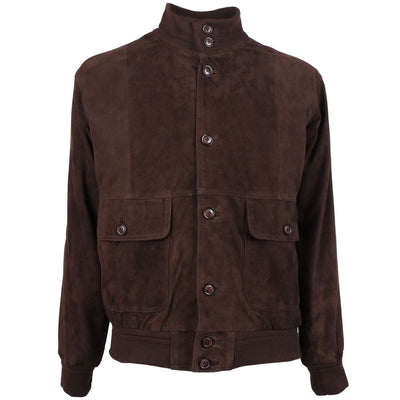 Emilio Romanelli Jacke aus braunem Kalbsleder