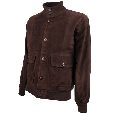 Emilio Romanelli Jacke aus braunem Kalbsleder
