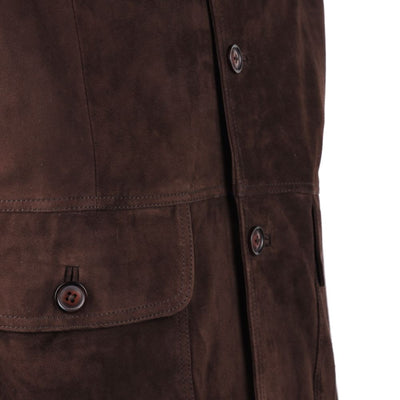 Emilio Romanelli Jacke aus braunem Kalbsleder