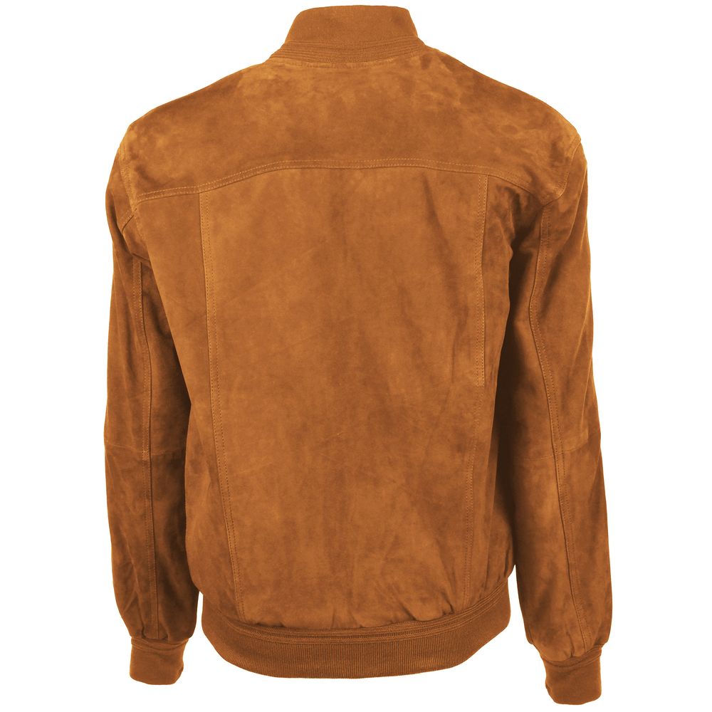 Emilio Romanelli Jacke aus braunem Kalbsleder