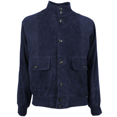 Emilio Romanelli Blaue Kalbslederjacke