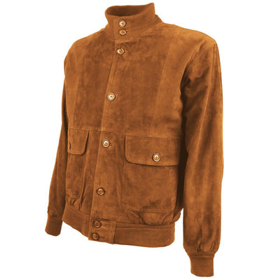 Emilio Romanelli Jacke aus braunem Kalbsleder
