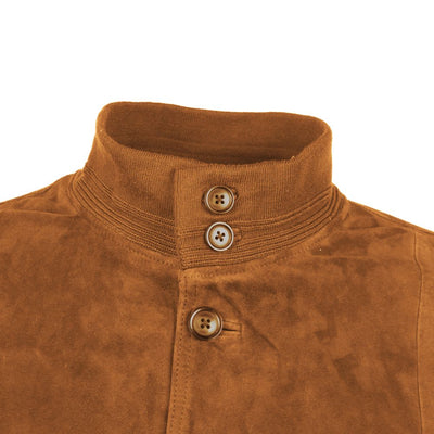 Emilio Romanelli Jacke aus braunem Kalbsleder