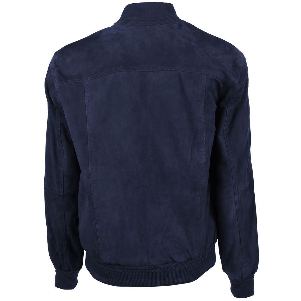 Emilio Romanelli Blaue Kalbslederjacke