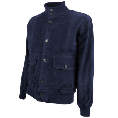 Emilio Romanelli Blaue Kalbslederjacke