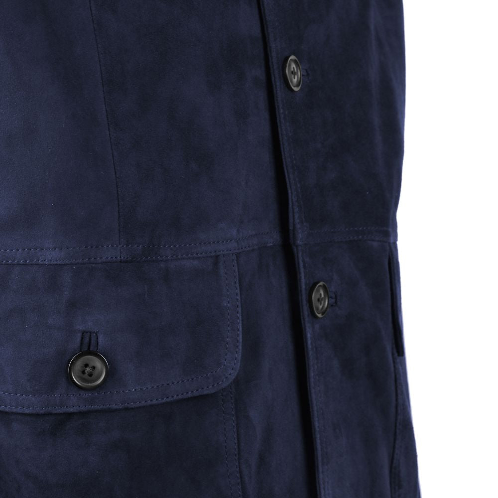 Emilio Romanelli Blaue Kalbslederjacke