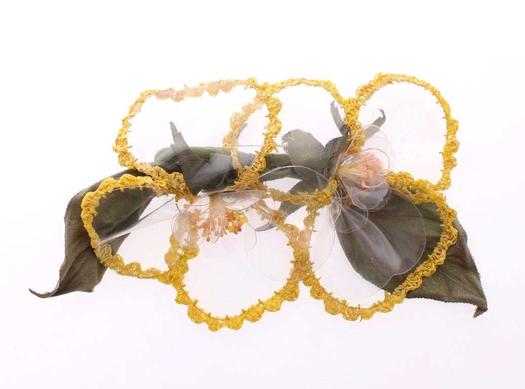 Dolce & Gabbana Floral Transparent HANDMADE Brosche