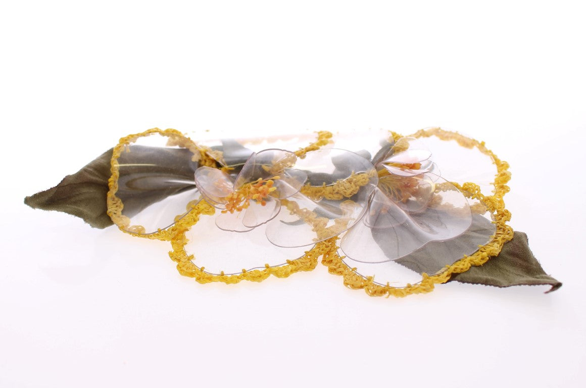 Dolce & Gabbana Floral Transparent HANDMADE Brosche