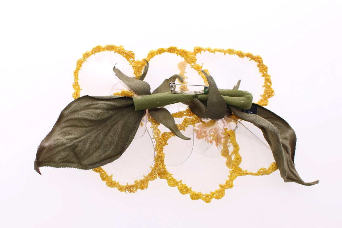 Dolce & Gabbana Floral Transparent HANDMADE Brosche