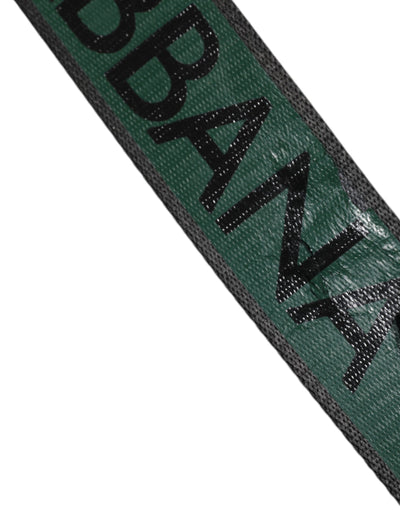 Dolce & Gabbana Grün Schwarz Klassisch Metall Logo Schnalle Gürtel