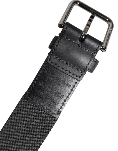 Dolce & Gabbana Grün Schwarz Klassisch Metall Logo Schnalle Gürtel