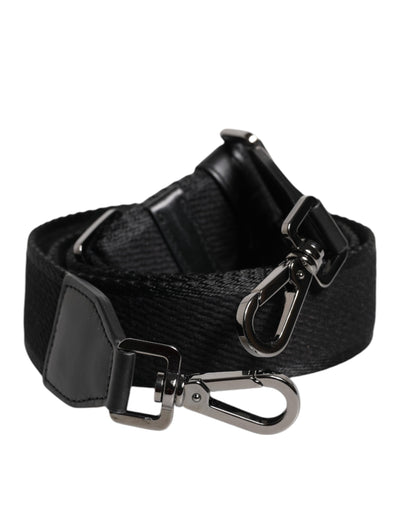 Dolce & Gabbana Schwarze solide Polyester Tasche Handle Schulterriemen