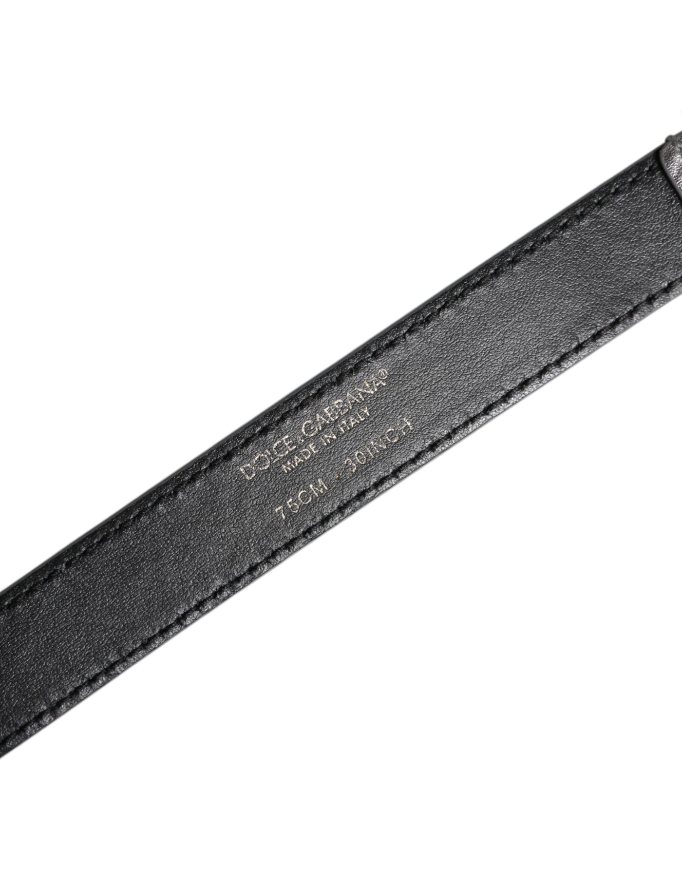 Dolce & Gabbana Silberne Logo-Gravur Metall Gürtelschnalle