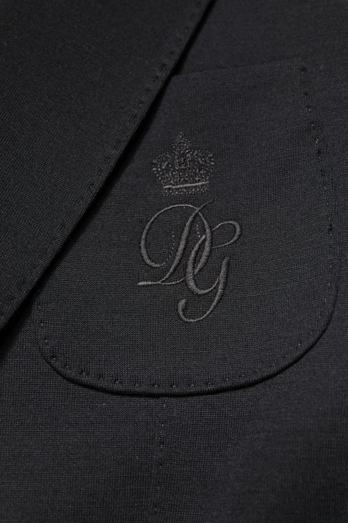 Dolce & Gabbana Schwarze Wolle Slim Fit Mantel Blazer Jacke Anzug