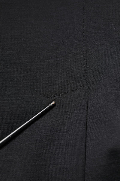 Dolce & Gabbana Schwarze Wolle Slim Fit Mantel Blazer Jacke Anzug