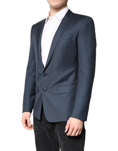 Dolce & Gabbana Blauer einreihiger Herrenmantel MARTINI Blazer