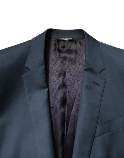 Dolce & Gabbana Blauer einreihiger Herrenmantel MARTINI Blazer