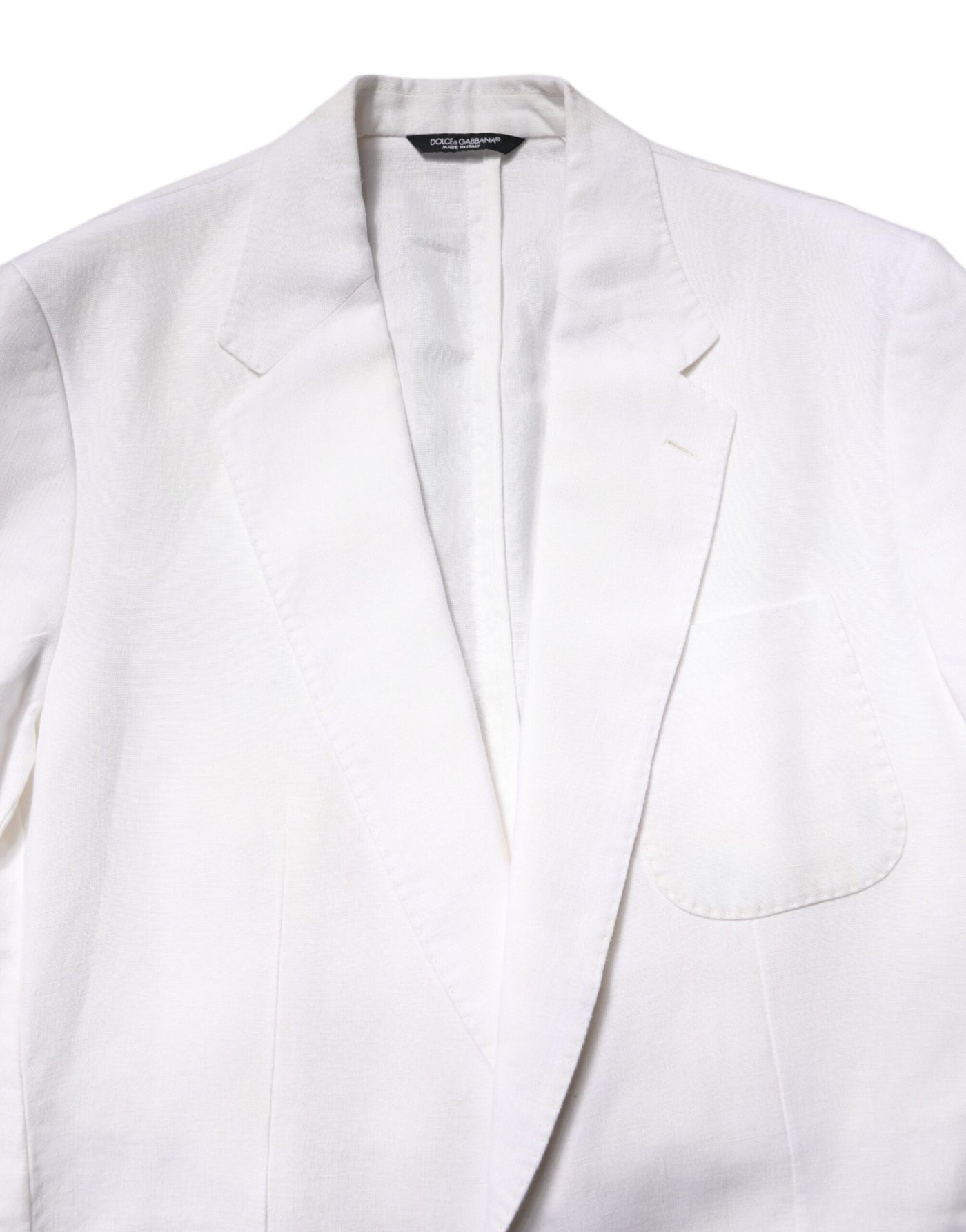 Dolce & Gabbana Weißer einreihiger Herrenmantel Blazer Anzug